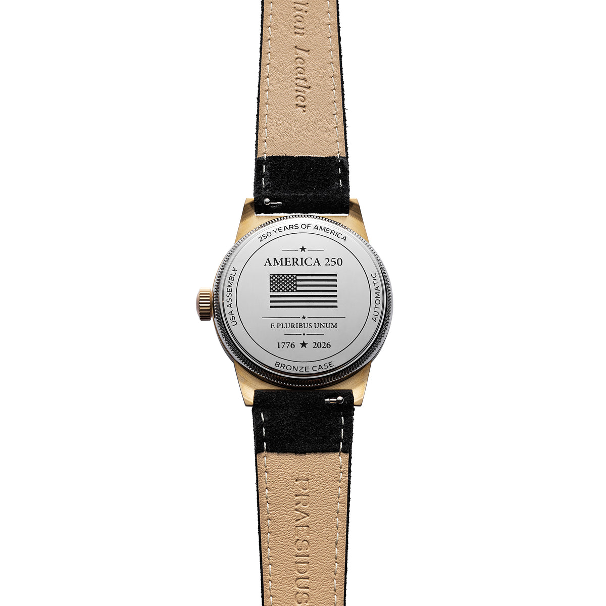 250th Anniversary Bronze - Black Leather