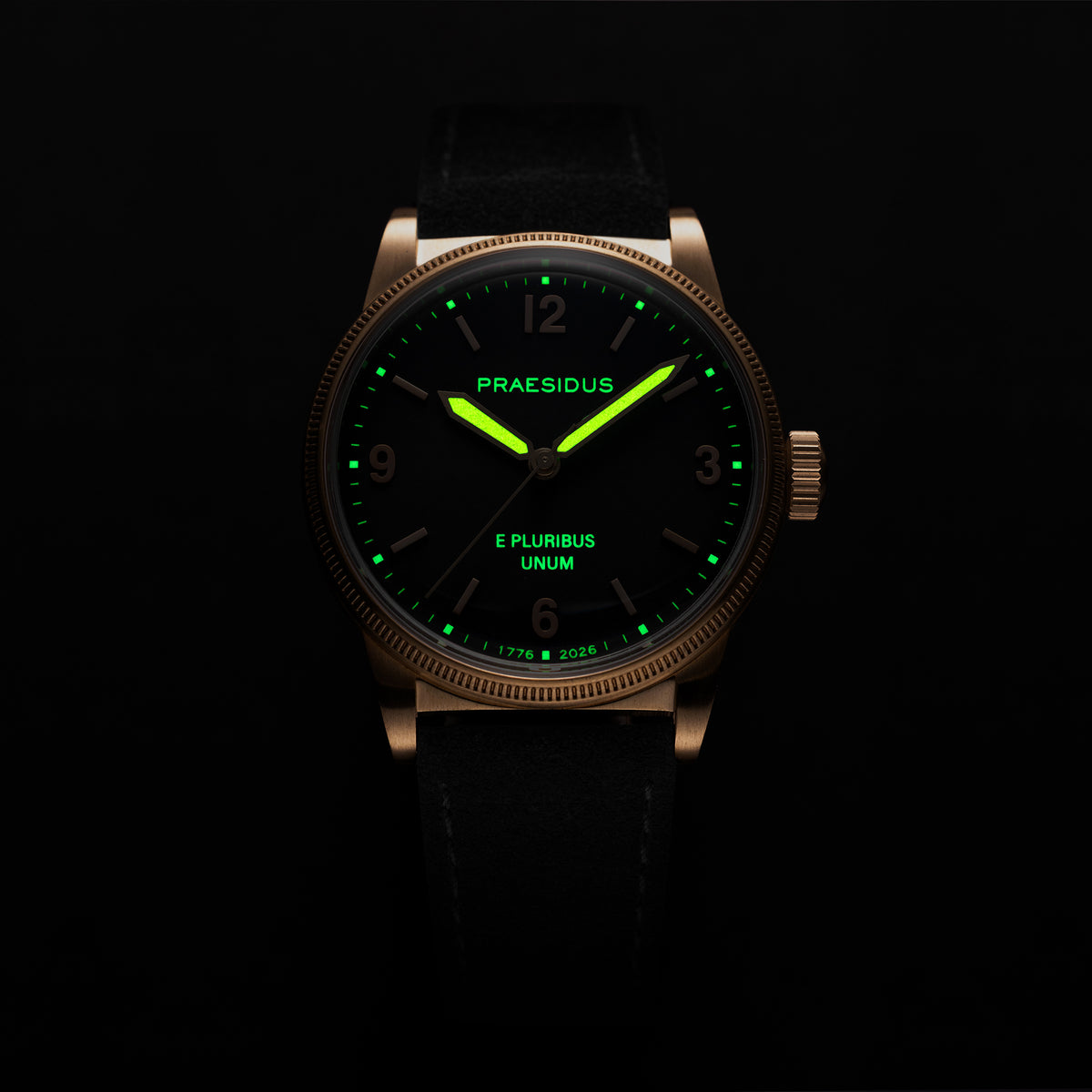 250th Anniversary Bronze - Black Leather