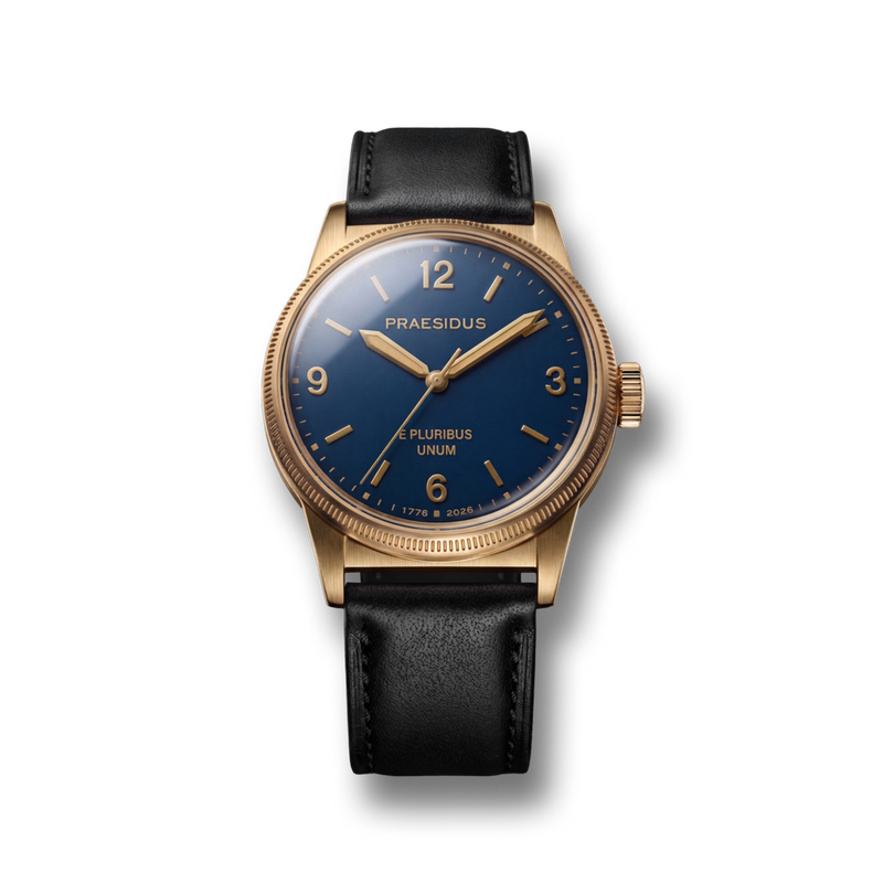 250th Anniversary Bronze - Black Leather