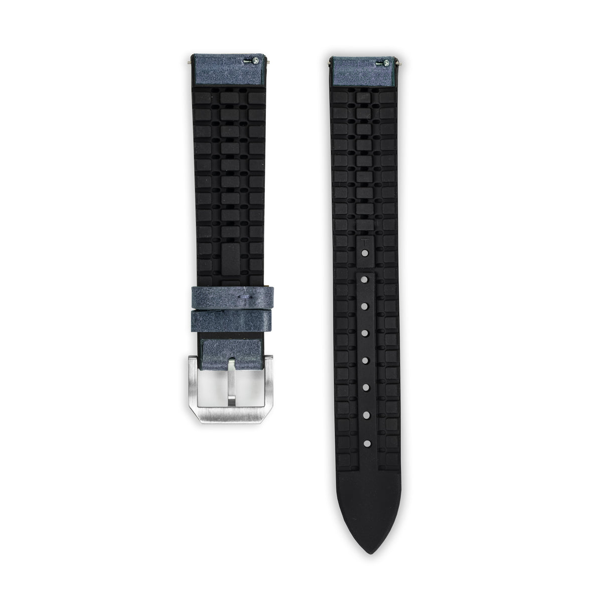 Petrol Blue DuoHide Leather Watch Strap, 20mm - Praesidus