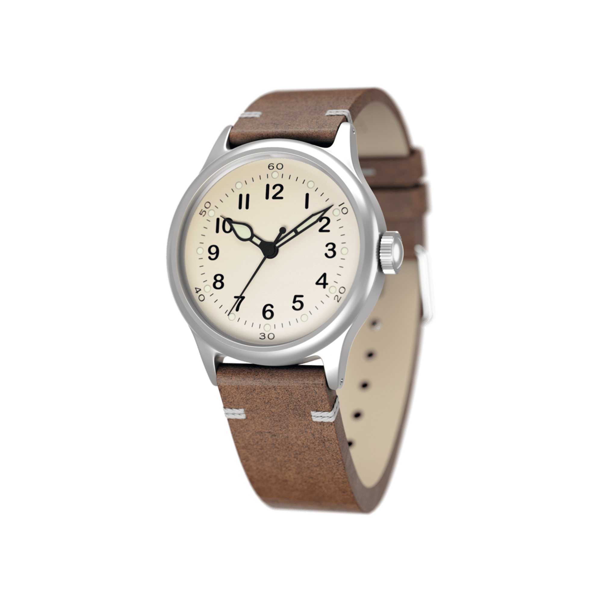 Service Watch - White Leather - Praesidus