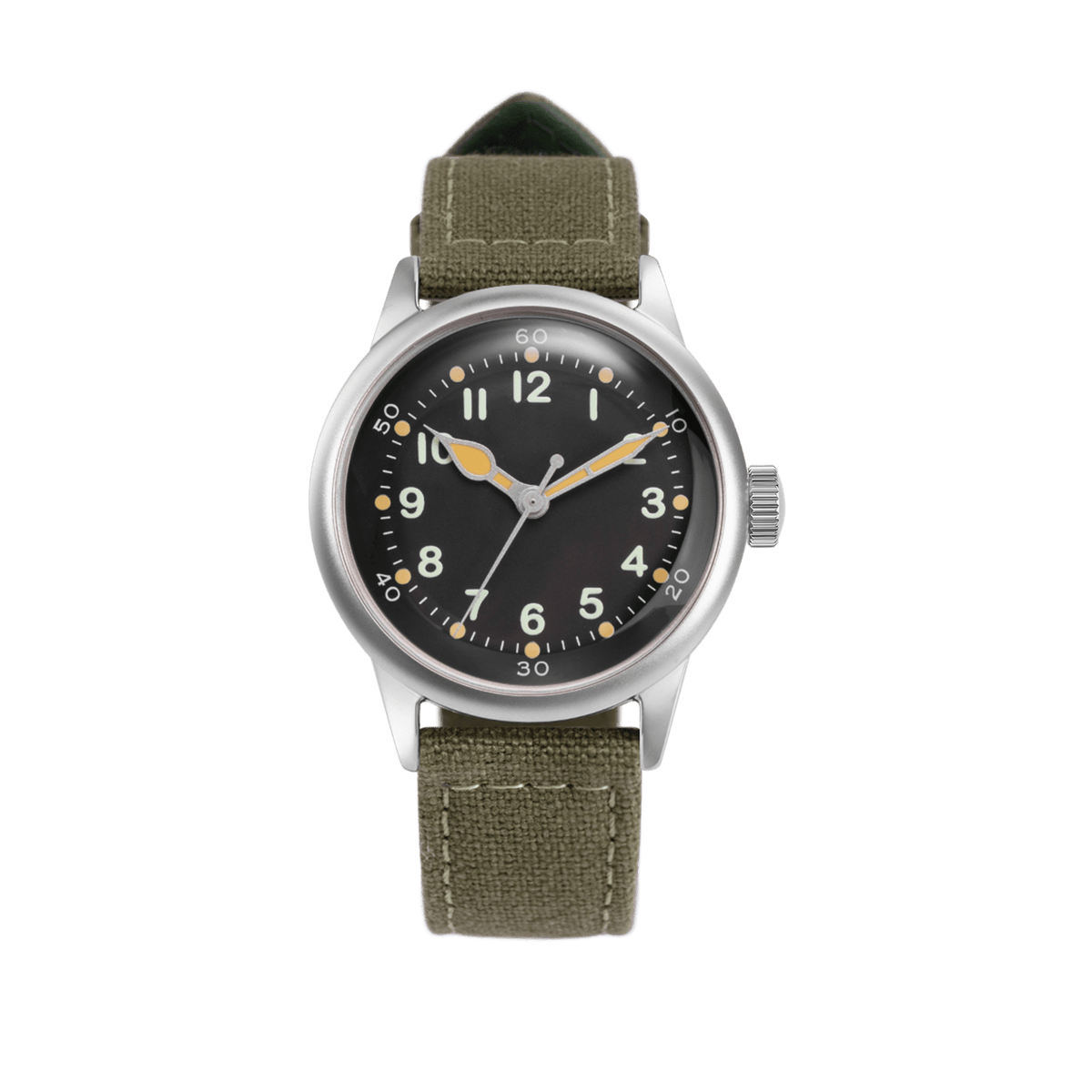 Black Dial Military Watch With Canvas Strap Tom Rice | Praesidus