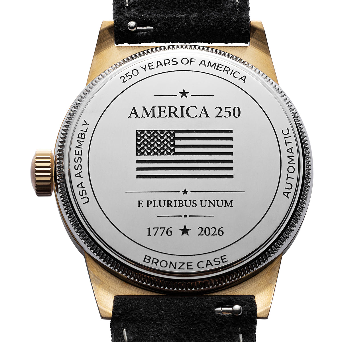 250th Anniversary Bronze - Black Leather