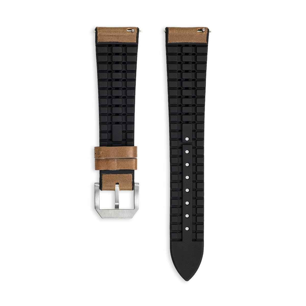 Brown Tobacco DuoHide Leather Watch Strap, 20mm - Praesidus