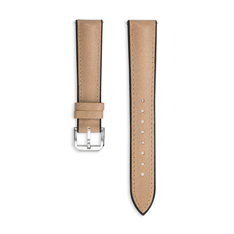 Sand DuoHide Leather Watch Strap, 20mm - Praesidus