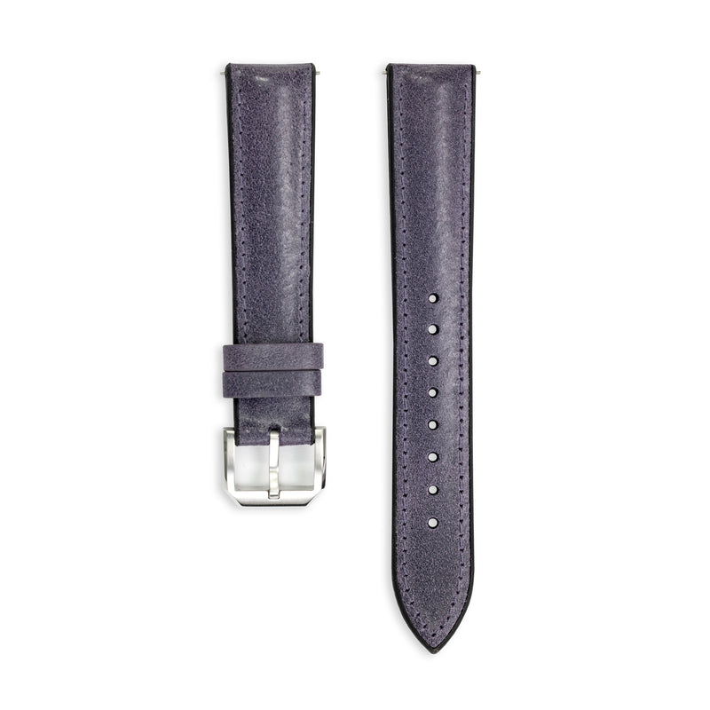 Charcoal DuoHide Leather Watch Strap, 20mm - Praesidus