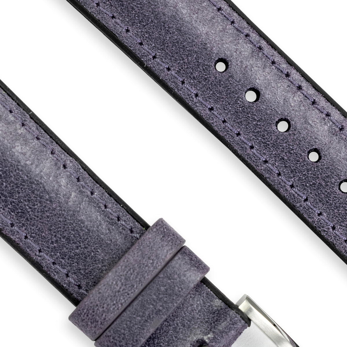 Charcoal DuoHide Leather Watch Strap, 20mm - Praesidus