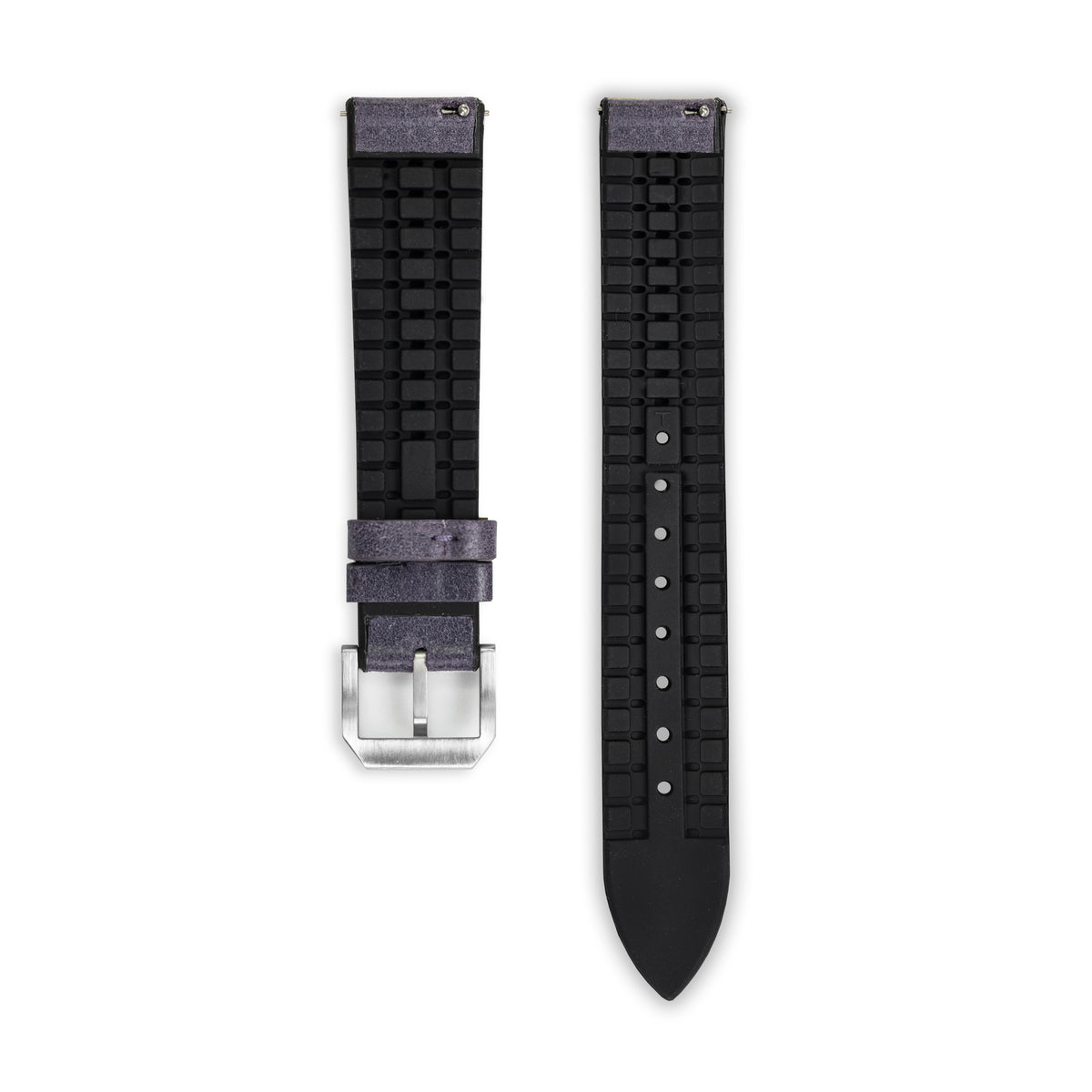Charcoal DuoHide Leather Watch Strap, 20mm - Praesidus