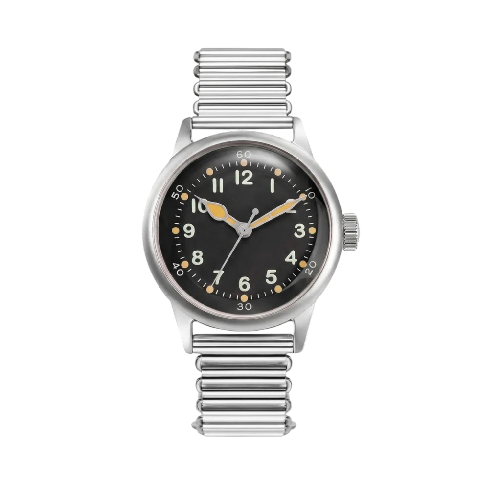 Black Dial Military Watch With Bonklip Strap Tom Rice | Praesidus