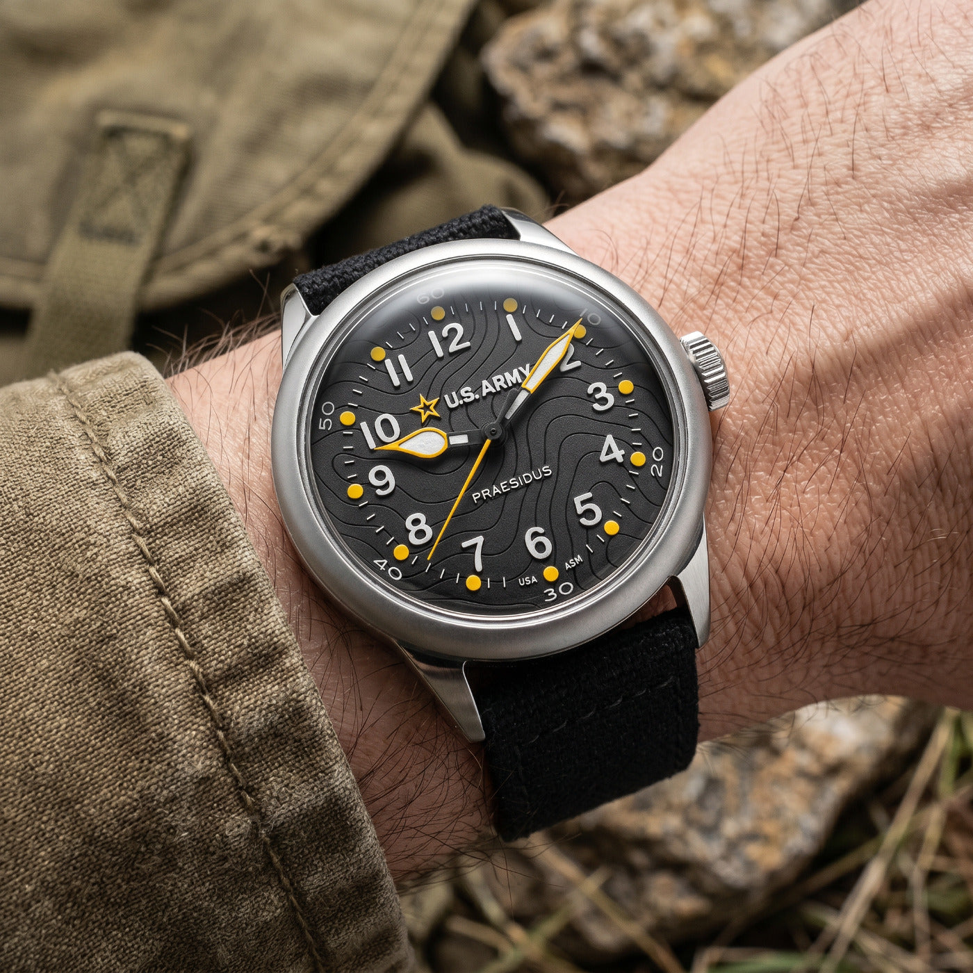 A-11 U.S. Army Topo Black Automatic