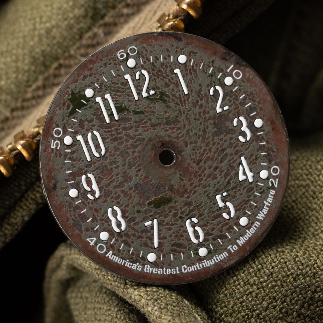 A-11 LMUV Oddball one-of-one dial cut from WWII Willys MB jeep steel