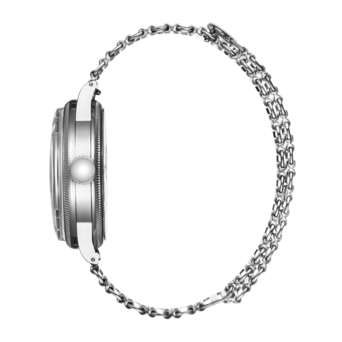 Praesidus A-11 watch side view sand dial with metal bonklip strap