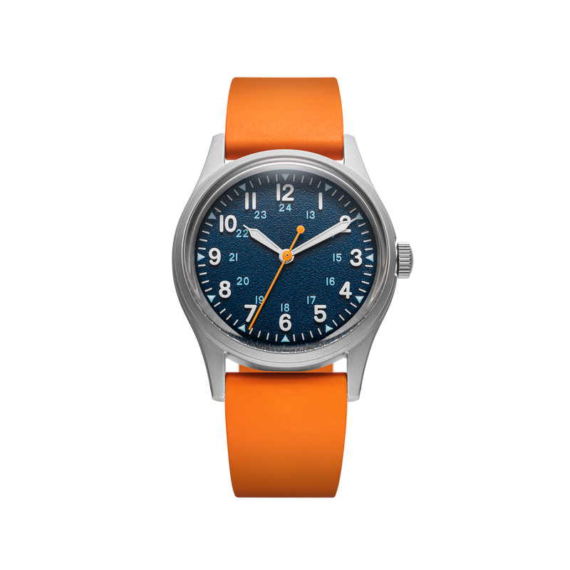 Arctic Field Blue field watch, front view