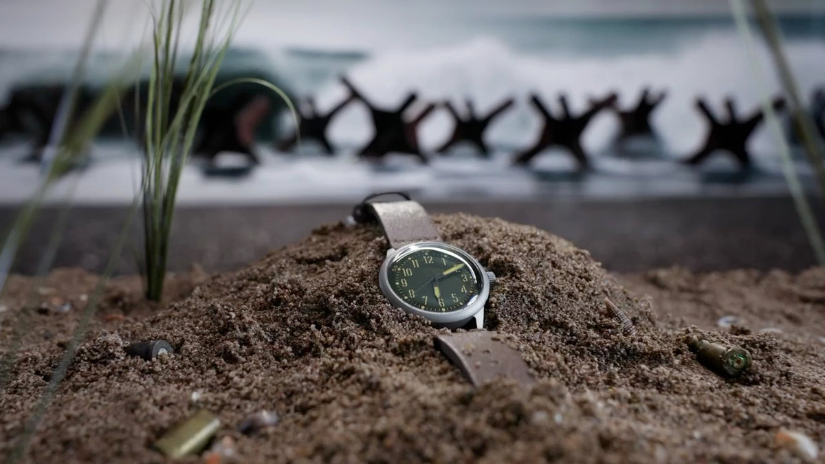 LMUV watch on sand in the Willys MB campaign film
