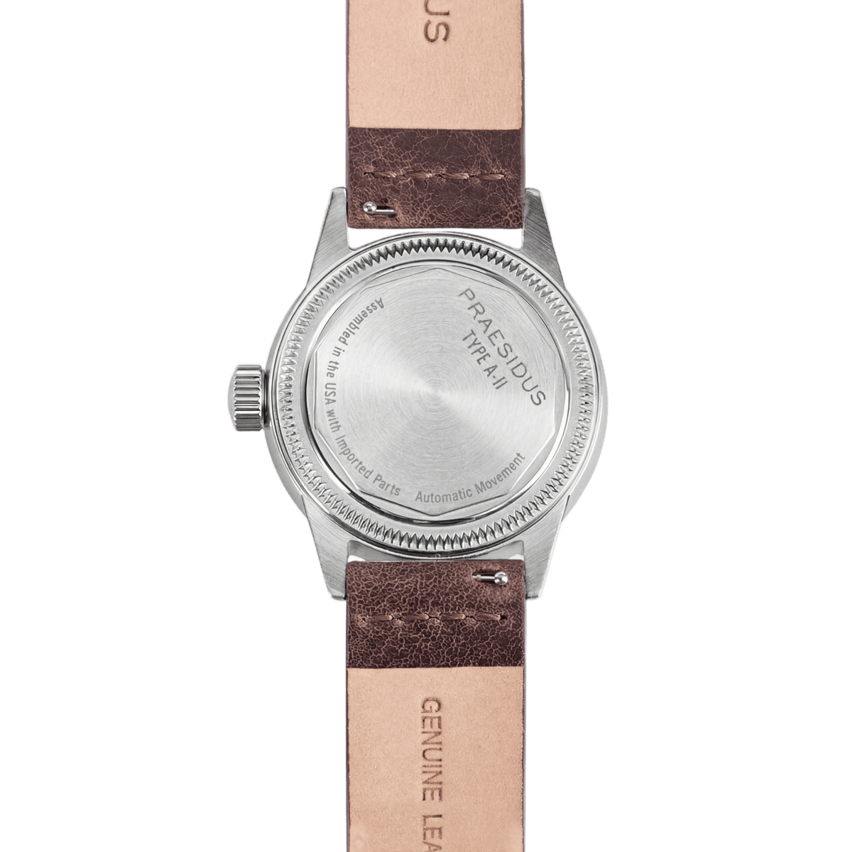 Service Watch Black - Brown Leather - Praesidus