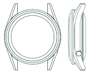 Watch case outline icon