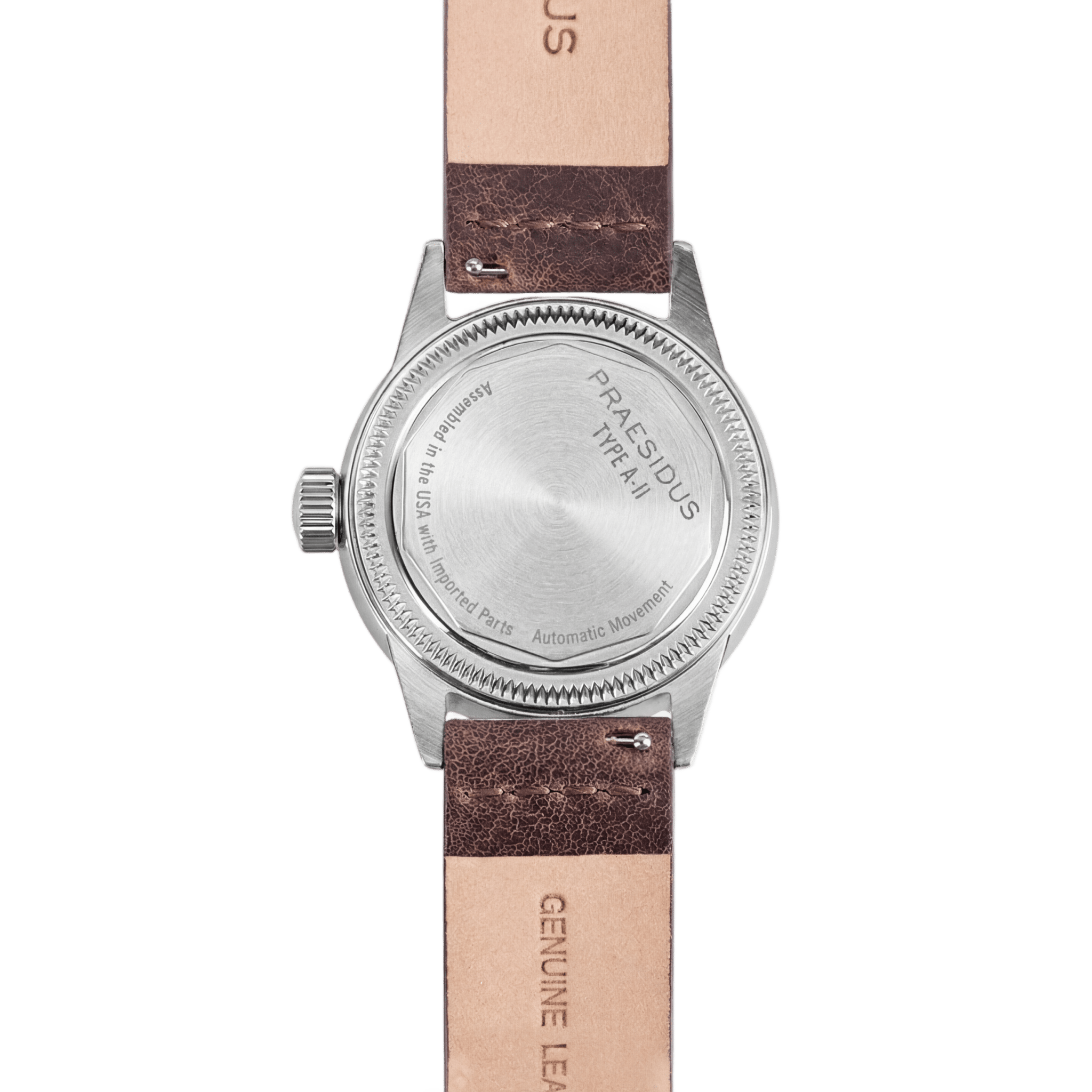 Service Watch Black - Brown Leather - Praesidus