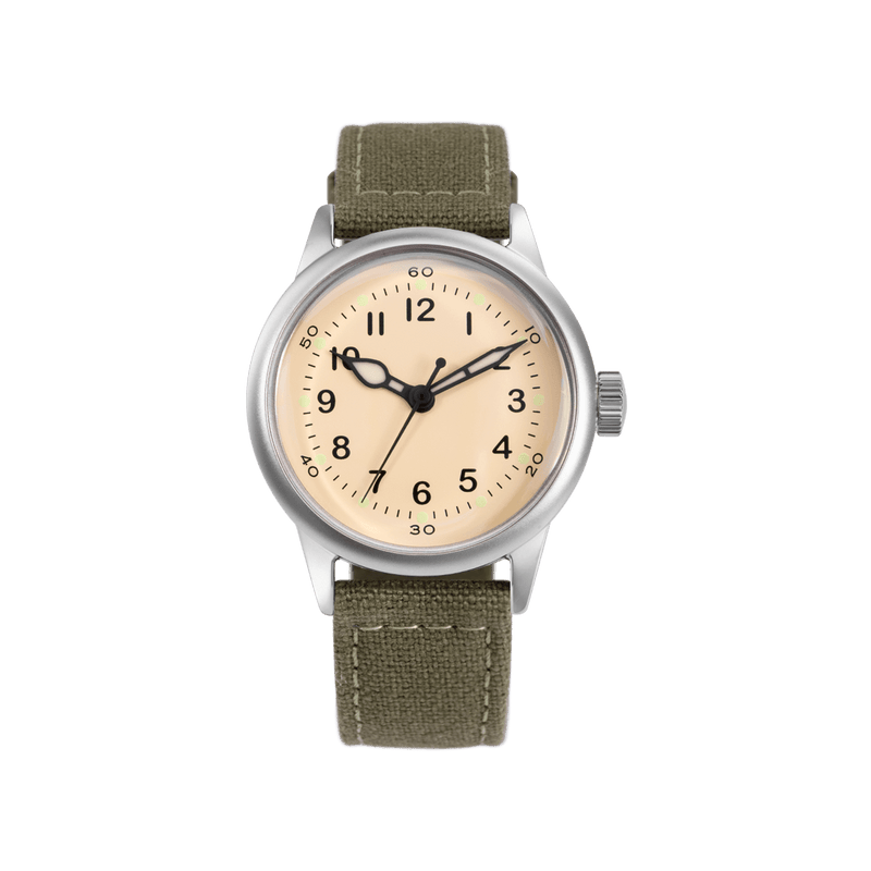 Service Watch - White Canvas - Praesidus