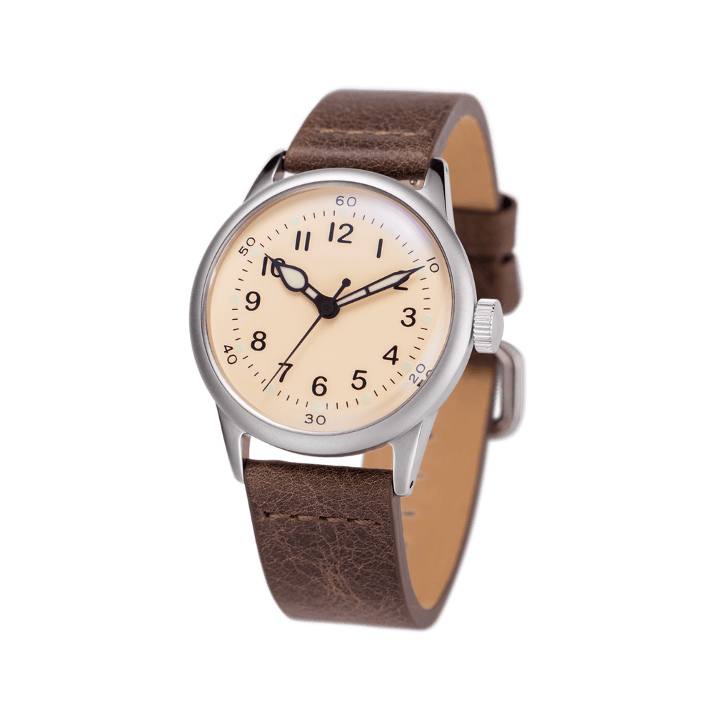 White Dial Military Watches With Leather Strap Tom Rice | Praesidus